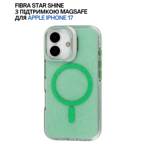 Чехол для мобильного телефона BeCover FIBRA Star Shine MagSafe Apple iPhone 17 Green (715413)