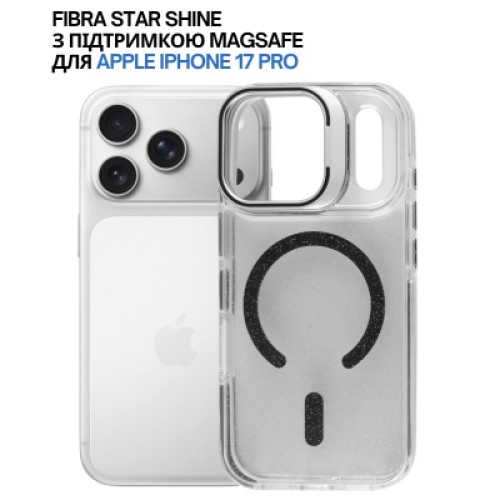 Чехол для мобильного телефона BeCover FIBRA Star Shine MagSafe Apple iPhone 17 Pro Black (715425)