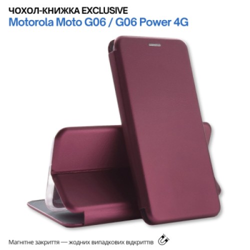 Чехол для мобильного телефона BeCover Exclusive Motorola Moto G06 / G06 Power 4G Red Wine (715488) Чехол для мобильного телефона BeCover Exclusive Motorola Moto G06 / G06 Power 4G Red Wine (715488)