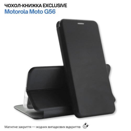 Чехол для мобильного телефона BeCover Exclusive Motorola Moto G56 Black (715489) Чехол для мобильного телефона BeCover Exclusive Motorola Moto G56 Black (715489)