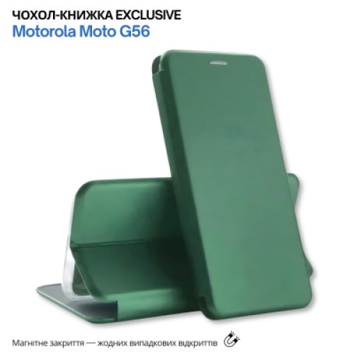 Чехол для мобильного телефона BeCover Exclusive Motorola Moto G56 Dark Green (715491) Чехол для мобильного телефона BeCover Exclusive Motorola Moto G56 Dark Green (715491)