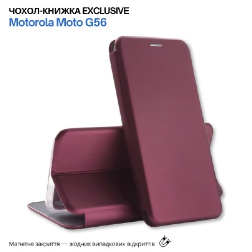 Чехол для мобильного телефона BeCover Exclusive Motorola Moto G56 Red Wine (715492)