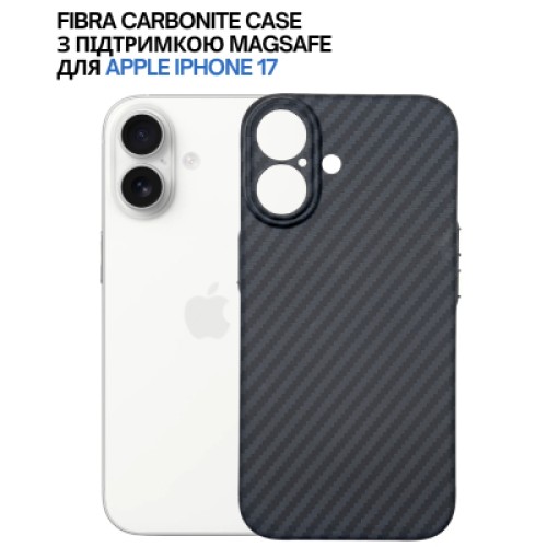Чехол для мобильного телефона BeCover FIBRA Carbonite MagSafe Apple iPhone 17 Black (715406)