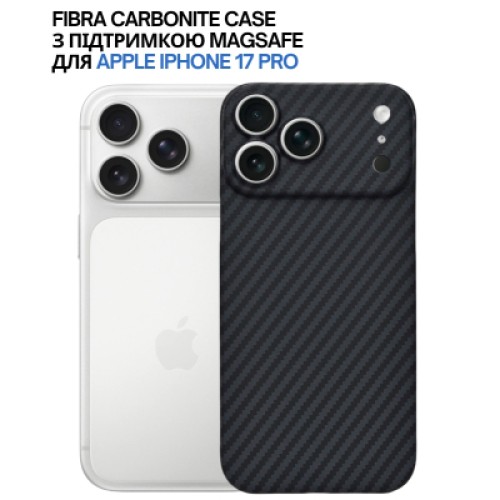 Чехол для мобильного телефона BeCover FIBRA Carbonite MagSafe Apple iPhone 17 Pro Black (715409)