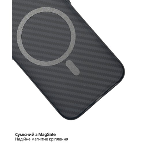 Чехол для мобильного телефона BeCover FIBRA Carbonite MagSafe Apple iPhone 17 Pro Max Black (715410)