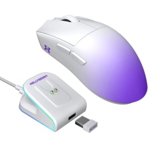 Мышка Hator Hellyberry HM47 Pro RGB Wireless/Bluetooth/USB White/Violet (HM47PRO_white_violet)