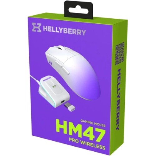 Мышка Hator Hellyberry HM47 Pro RGB Wireless/Bluetooth/USB White/Violet (HM47PRO_white_violet)