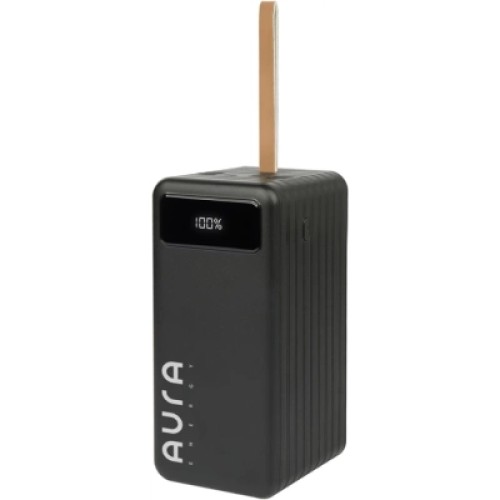 Батарея универсальная AURA NRG-P100 100000mAh 22.5W Black (PBANRG-P100B)
