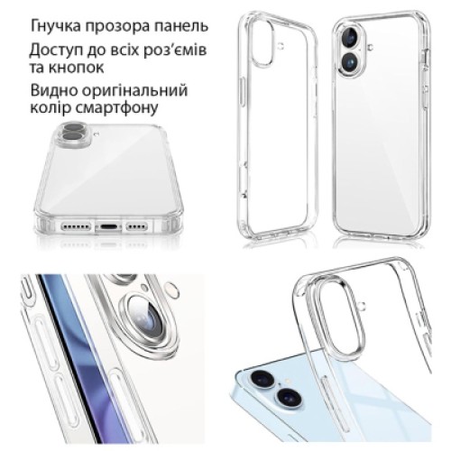 Чехол для мобильного телефона Dengos TPU Samsung Galaxy A37 Clear (DG-TPU-TRP-56)