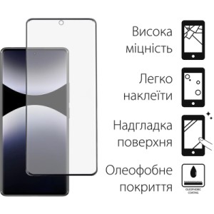 Стекло защитное Dengos Xiaomi Redmi Note 14 Pro 4G / 5G + camera protection Black (DG-TGSCP-09)