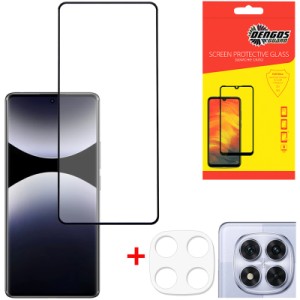 Стекло защитное Dengos Xiaomi Redmi Note 14 Pro 4G / 5G + camera protection Black (DG-TGSCP-09)