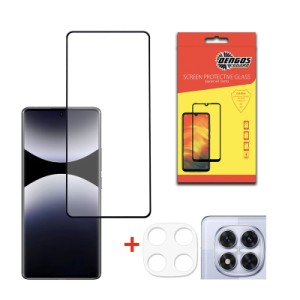 Стекло защитное Dengos Xiaomi Redmi Note 14 Pro 5G + camera protection Black (DG-TGSCP-12)