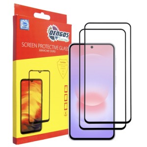 Стекло защитное Dengos Samsung Galaxy A37 / A57 / S25 FE Black 2 pcs (DG-TG2P-96)