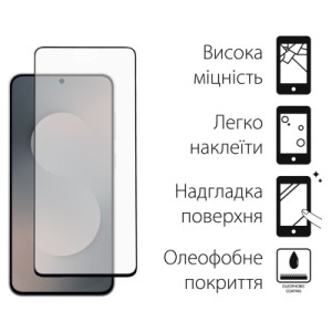 Стекло защитное Dengos Samsung Galaxy S25 FE Black 2 pcs (DG-TG2P-91)