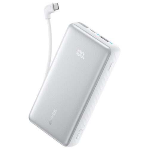 Батарея универсальная Anker 10000mAh 22.5W Built-In USB-C Cable White (A110DH21)