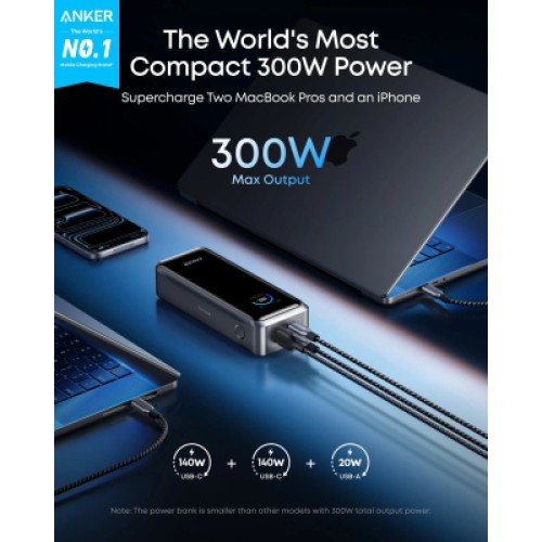 Батарея универсальная Anker 26000mAh Prime 300W PD Black (A110AH11)