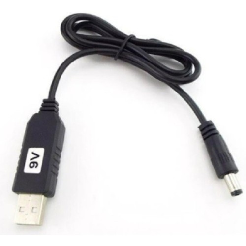 Кабель питания USB to DC 5.5x2.1mm 9V 1.0m black Power Boost (1070990)