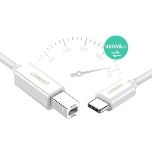 Кабель для принтера Ugreen USB-C 2.0 to BM 1.5m white (40417)
