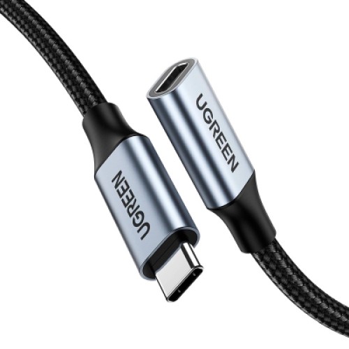 Дата кабель Ugreen USB-C M/F 1.0m 5A 10Gbps USB 3.1 black (30205)