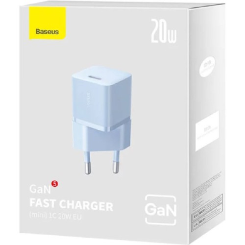 Зарядное устройство Baseus USB-C PD20W GaN blue (CCGN050103)