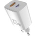 Зарядное устройство Sigma 1xUSB-C PD33W + 1xUSB QC3.0 GaN X-power PS33-01 white (4827798527719)