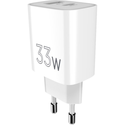 Зарядное устройство Sigma 1xUSB-C PD33W + 1xUSB QC3.0 GaN X-power PS33-01 white (4827798527719)