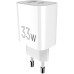 Зарядное устройство Sigma 1xUSB-C PD33W + 1xUSB QC3.0 GaN X-power PS33-01 white (4827798527719)