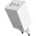 Зарядное устройство Sigma 2xUSB-C PD65W + 1xUSB QC3.0 GaN X-power PS65-01 white (4827798637715)