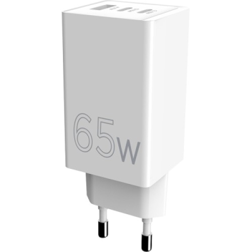 Зарядное устройство Sigma 2xUSB-C PD65W + 1xUSB QC3.0 GaN X-power PS65-01 white (4827798637715)
