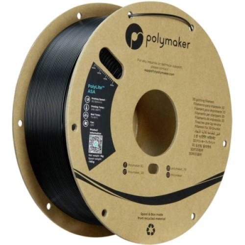 Пластик для 3D-принтера Polymaker ASA POLYLITE 1,75mm 1kg JET BLACK (PF01044)