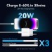 Зарядное устройство Vention 1xUSB-C PD20W + cable USB-C to Lightning white (G17W0-EU)