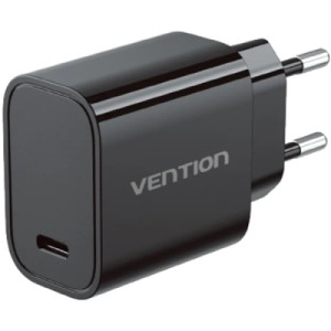 Зарядний пристрій Vention 1xUSB-C PD30W + cable USB-C to USB-C black (G18B0-EU)