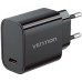 Зарядное устройство Vention 1xUSB-C PD30W + cable USB-C to USB-C black (G18B0-EU)