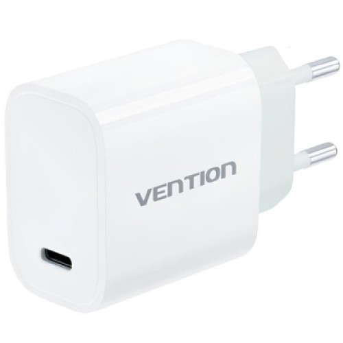 Зарядное устройство Vention 1xUSB-C PD30W + cable USB-C to USB-C white (G18W0-EU)