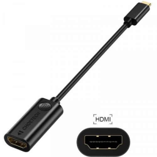 Переходник USB-C M to HDMI F 0.15m 4K60Hz black Choetech (HUB-H04BK-V5)