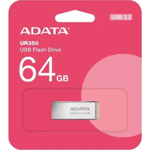 USB флеш накопитель ADATA 64GB UR 350 Silver/Beige USB 3.2 (UR350-64G-RSR/BG)
