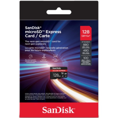 Карта памяти SanDisk 128GB microSDXC class 10 UHS-I U3 A1 Express (SDSQXFN-128G-GN4NN)