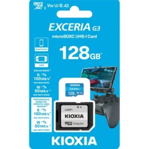Карта пам'яті Kioxia 128GB microSDXC class 10 UHS-I U3 V30 A2 Exceria G3 (LMEX3L128GG2)