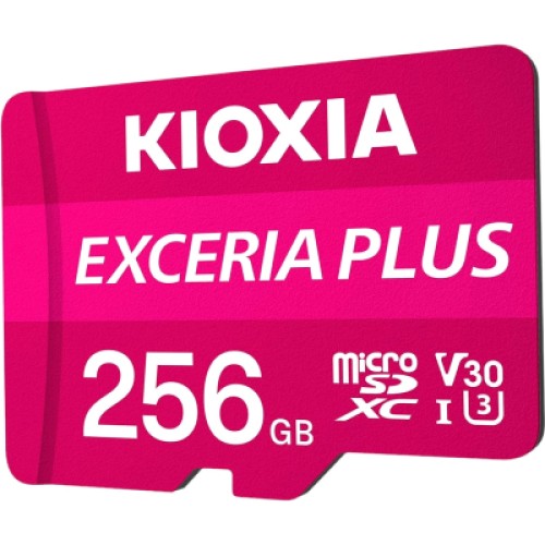 Карта памяти Kioxia 256GB microSDXC class 10 UHS-I U3 V30 A1 Exceria Plus G2 (LMPL2M256GG2)