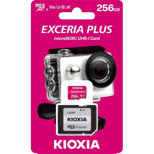Карта памяти Kioxia 256GB microSDXC class 10 UHS-I U3 V30 A1 Exceria Plus G2 (LMPL2M256GG2)