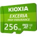 Карта памяти Kioxia 256GB microSDXC class 10 UHS-I U3 V30 Exceria High Endurance (LMHE1G256GG2)