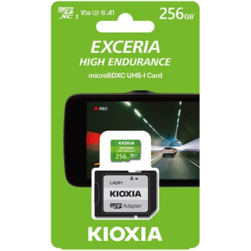 Карта памяти Kioxia 256GB microSDXC class 10 UHS-I U3 V30 Exceria High Endurance (LMHE1G256GG2)