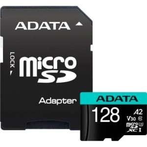 Карта памяти ADATA 128GB microSD class 10 UHS-I U3 V30 A2 Premier Pro SD 6.0 (AUSDX128GUI3V30SA2-RA1)