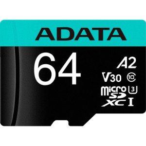 Карта памяти ADATA 64GB microSD class 10 UHS-I U3 V30 A2 Premier Pro SD 6.0 (AUSDX64GUI3V30SA2-RA1)