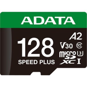 Карта памяти ADATA 128GB microSD class 10 UHS-I U3 V30 A2 Speed Plus (UD128GUI3V30A2SP-RA1)