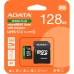 Карта памяти ADATA 128GB microSD class 10 UHS-I U3 V30 A2 Speed Plus (UD128GUI3V30A2SP-RA1)