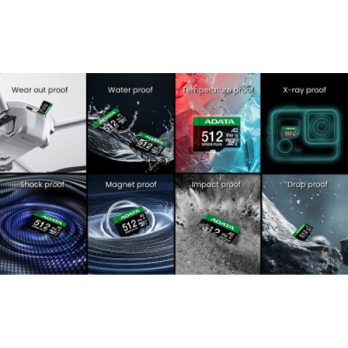 Карта памяти ADATA 128GB microSD class 10 UHS-I U3 V30 A2 Speed Plus (UD128GUI3V30A2SP-RA1)
