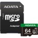 Карта памяти ADATA 64GB microSD class 10 UHS-I U3 V30 A2 Speed Plus (UD64GUI3V30A2SP-RA1)