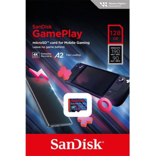 Карта памяти SanDisk 128GB microSD class 10 UHS-I U3 V30 A2 GamePlay (SDSQXAA-128G-GN6XN) Карта памяти SanDisk 128GB microSD class 10 UHS-I U3 V30 A2 GamePlay (SDSQXAA-128G-GN6XN)
