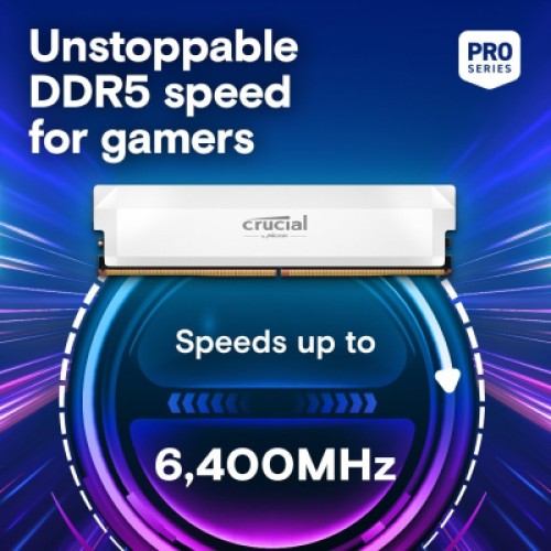 Модуль памяти для компьютера DDR5 16GB 6000 MHz Pro Overclocking White Micron (CP16G60C36U5W) Модуль памяти для компьютера DDR5 16GB 6000 MHz Pro Overclocking White Micron (CP16G60C36U5W)